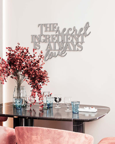 scritta in legno da parete moderna ideale per la cucina, decorazione per la casa #colore_grigio-medio