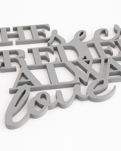 scritta in legno da parete moderna ideale per la cucina, decorazione per la casa #colore_grigio-medio