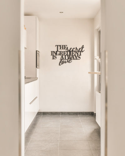 scritta in legno da parete moderna ideale per la cucina, decorazione per la casa #colore_nero