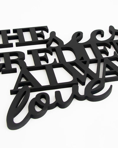 scritta in legno da parete moderna ideale per la cucina, decorazione per la casa #colore_nero