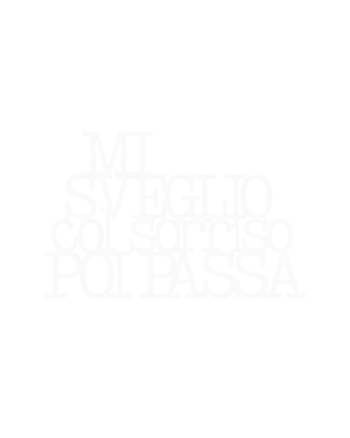 Scritta in legno Mi sveglio col sorriso poi passa