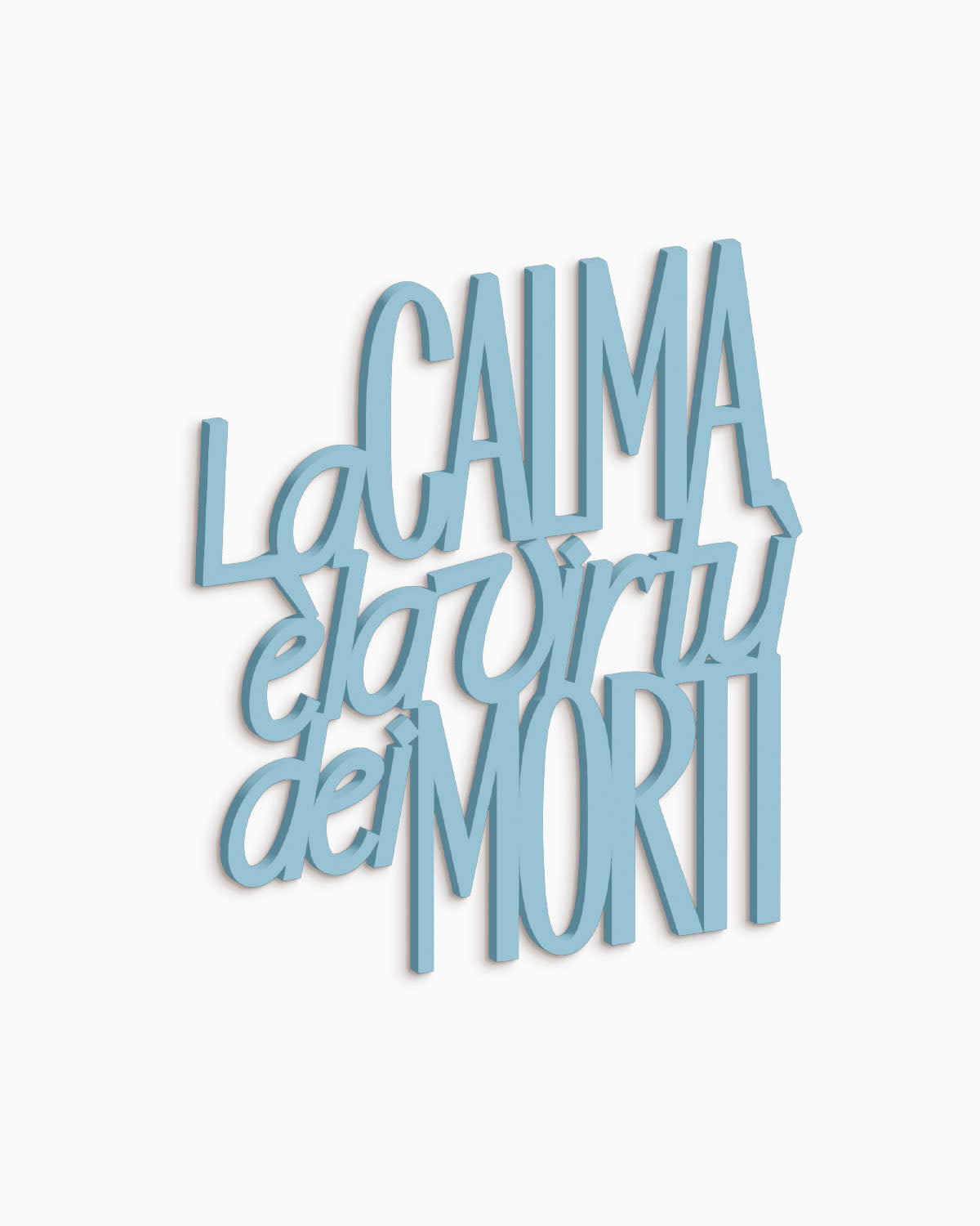 Scritta in legno La calma è la virtù dei morti