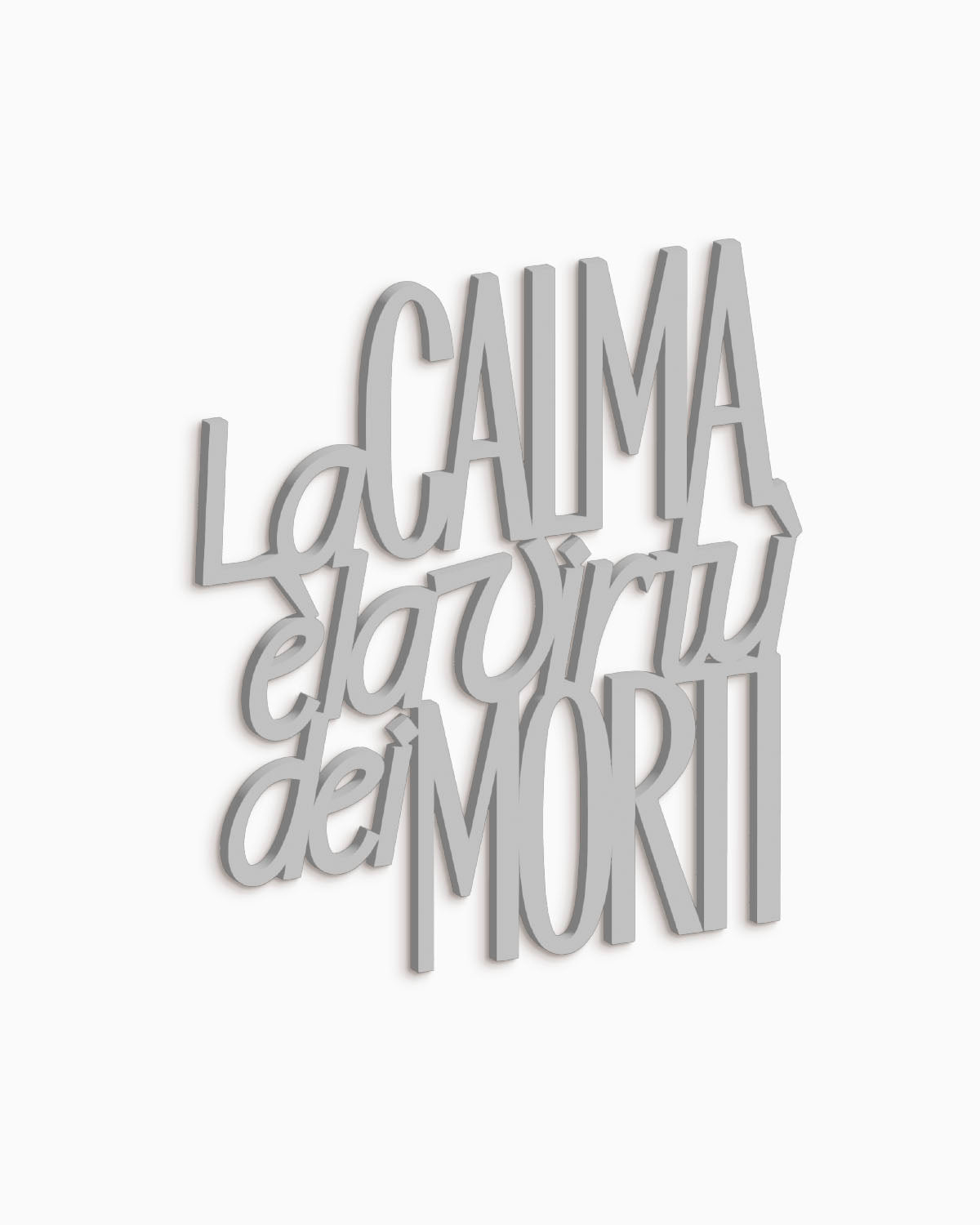 Scritta in legno La calma è la virtù dei morti