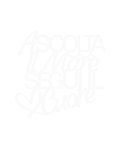 Scritta in legno Ascolta il mare segui il cuore