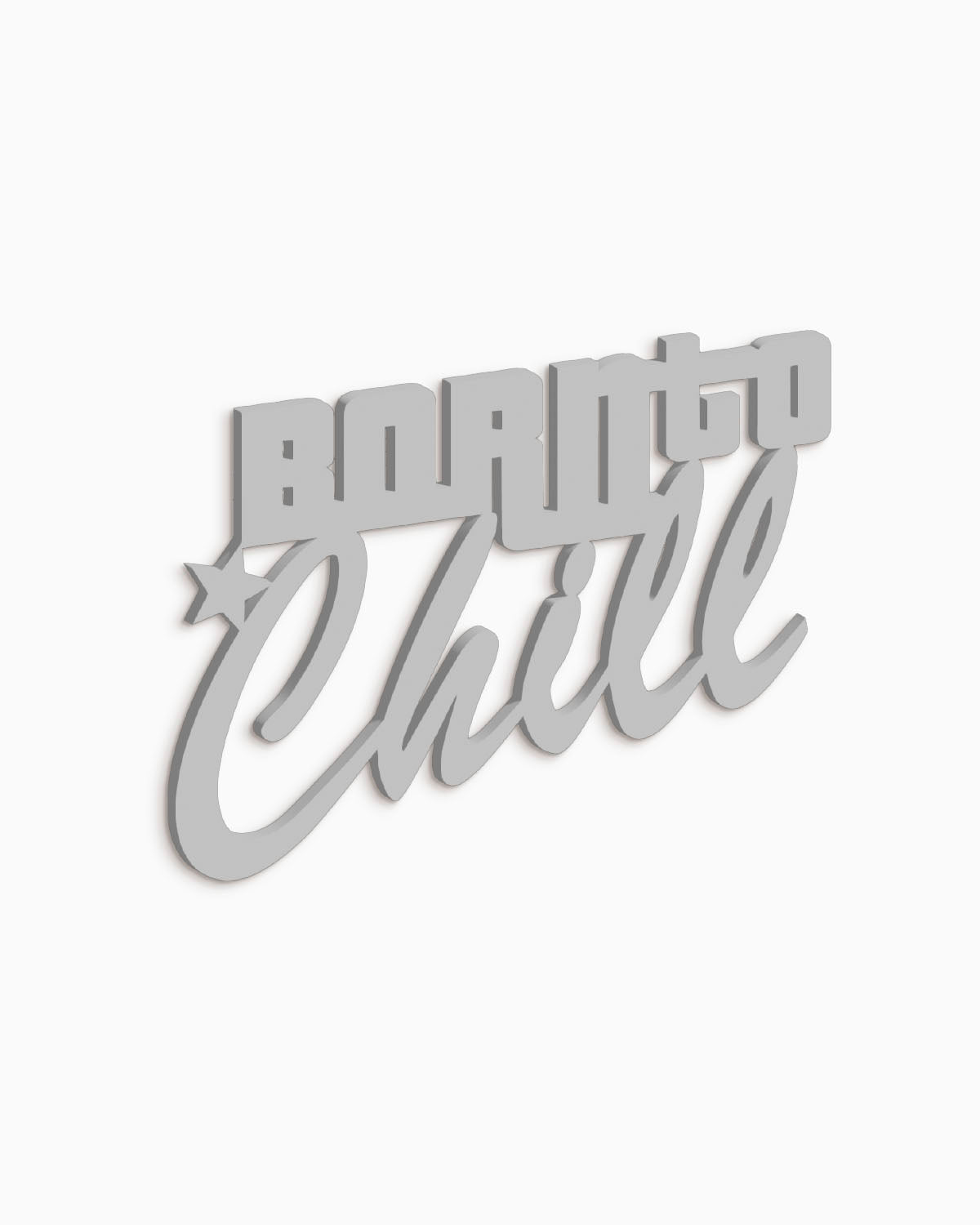 Scritta in legno Born to Chill
