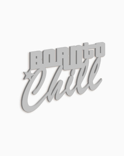 Scritta in legno Born to Chill