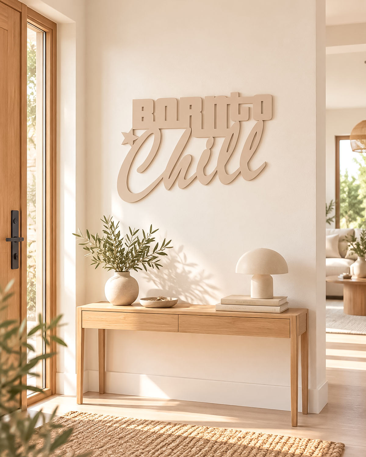 Scritta in legno Born to Chill