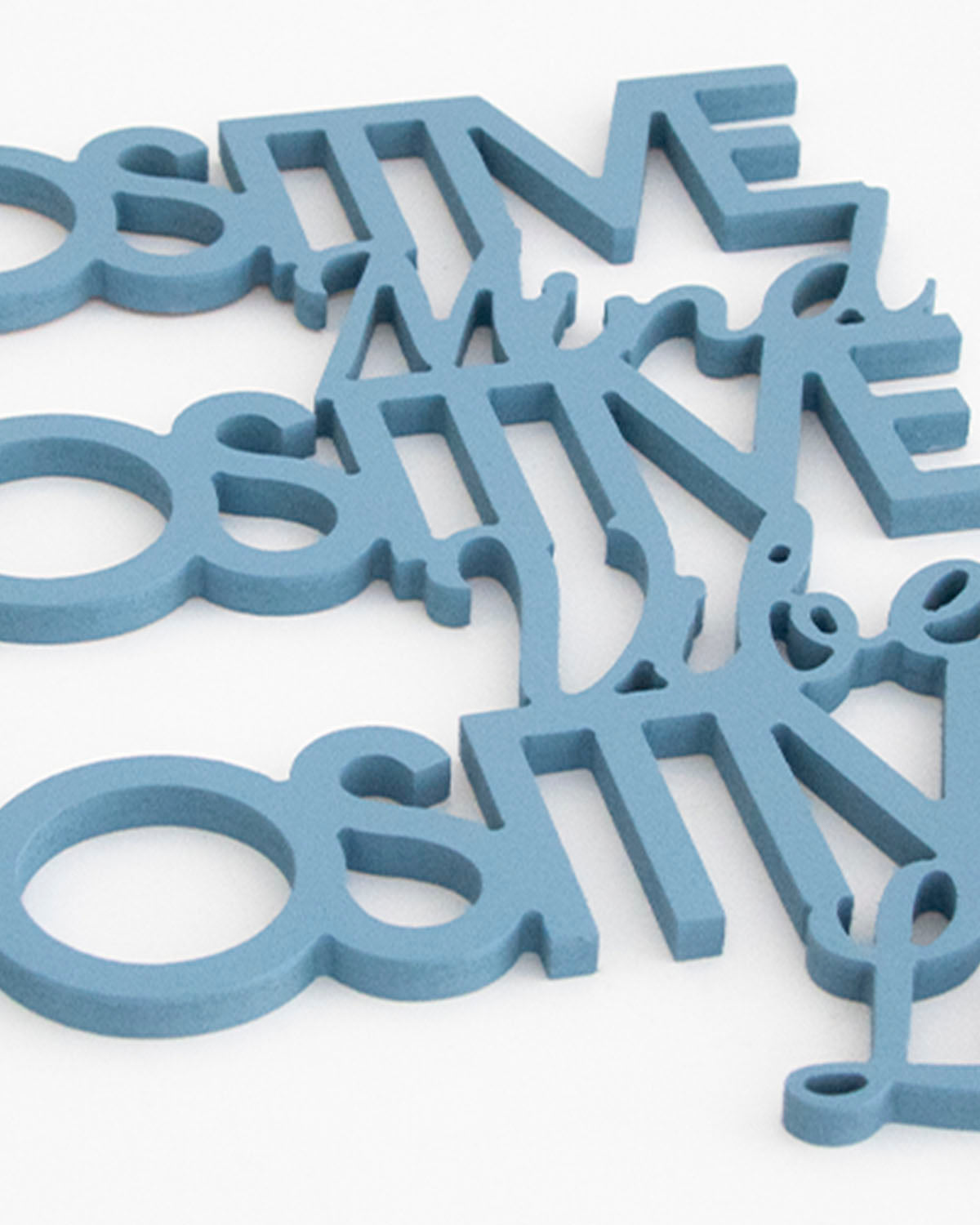 scritta in legno da appendere moderna, decorazione murale motivazionale #colore_azzurro-polvere