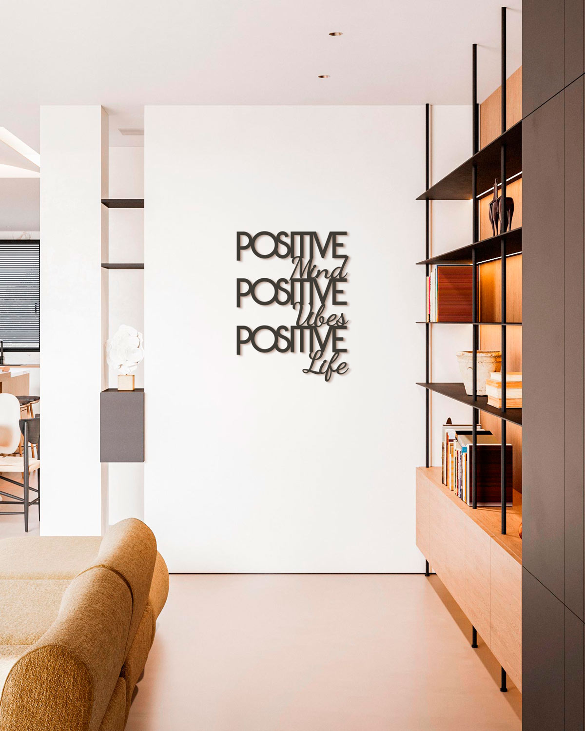 scritta in legno da appendere moderna, decorazione murale motivazionale #colore_nero