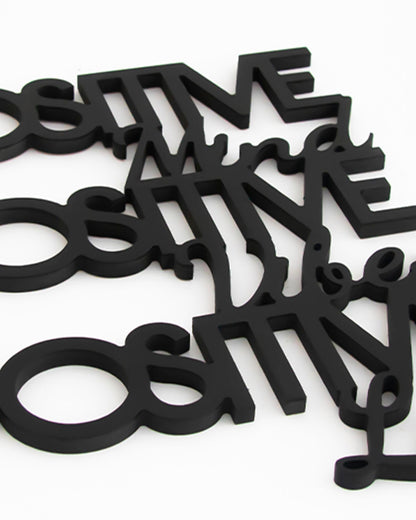 scritta in legno da appendere moderna, decorazione murale motivazionale #colore_nero