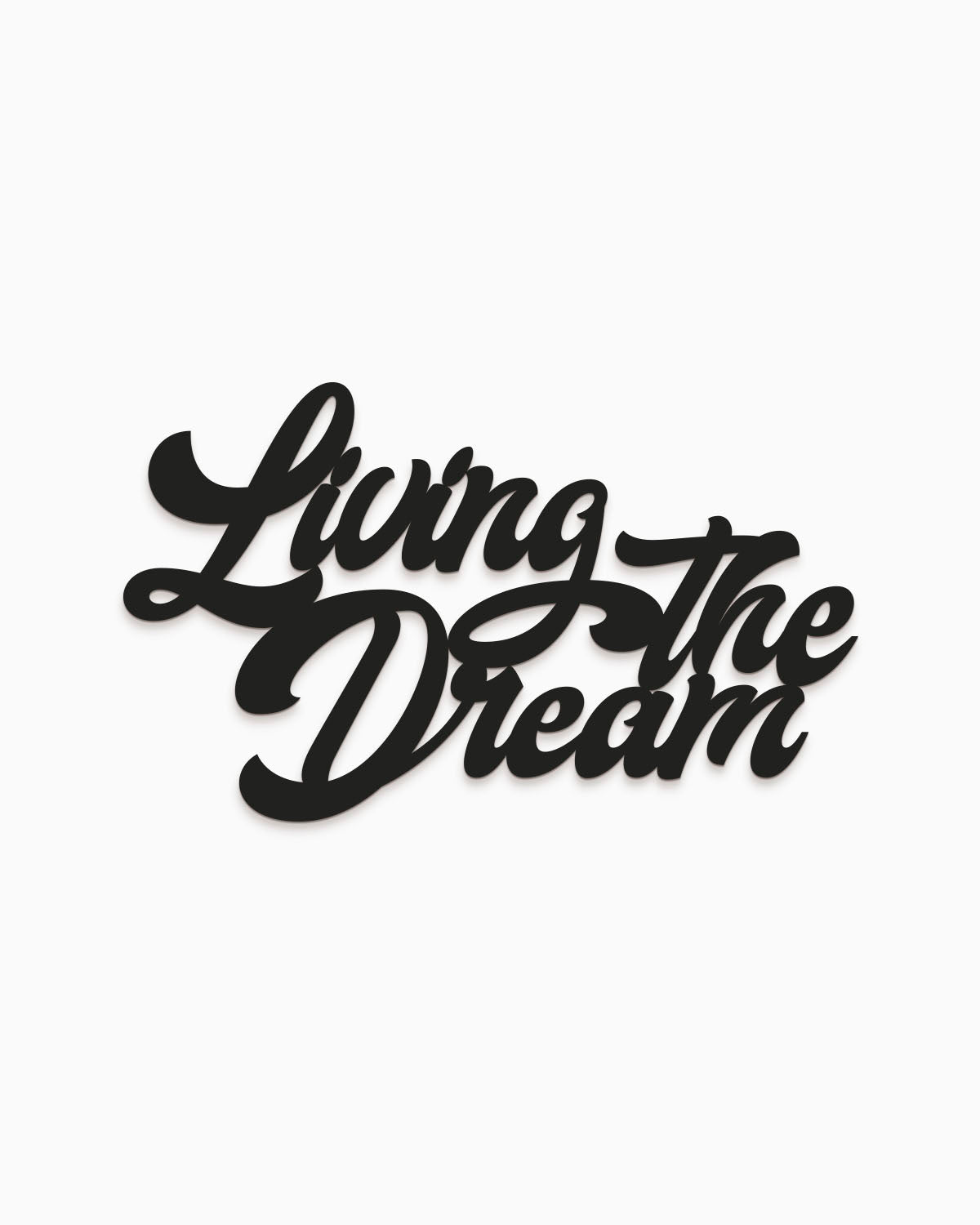 Scritta in legno Living the Dream