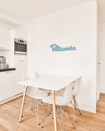 scritta in legno da cucina patisserie, decorazione moderna da appendere per la casa #colore_azzurro-polvere