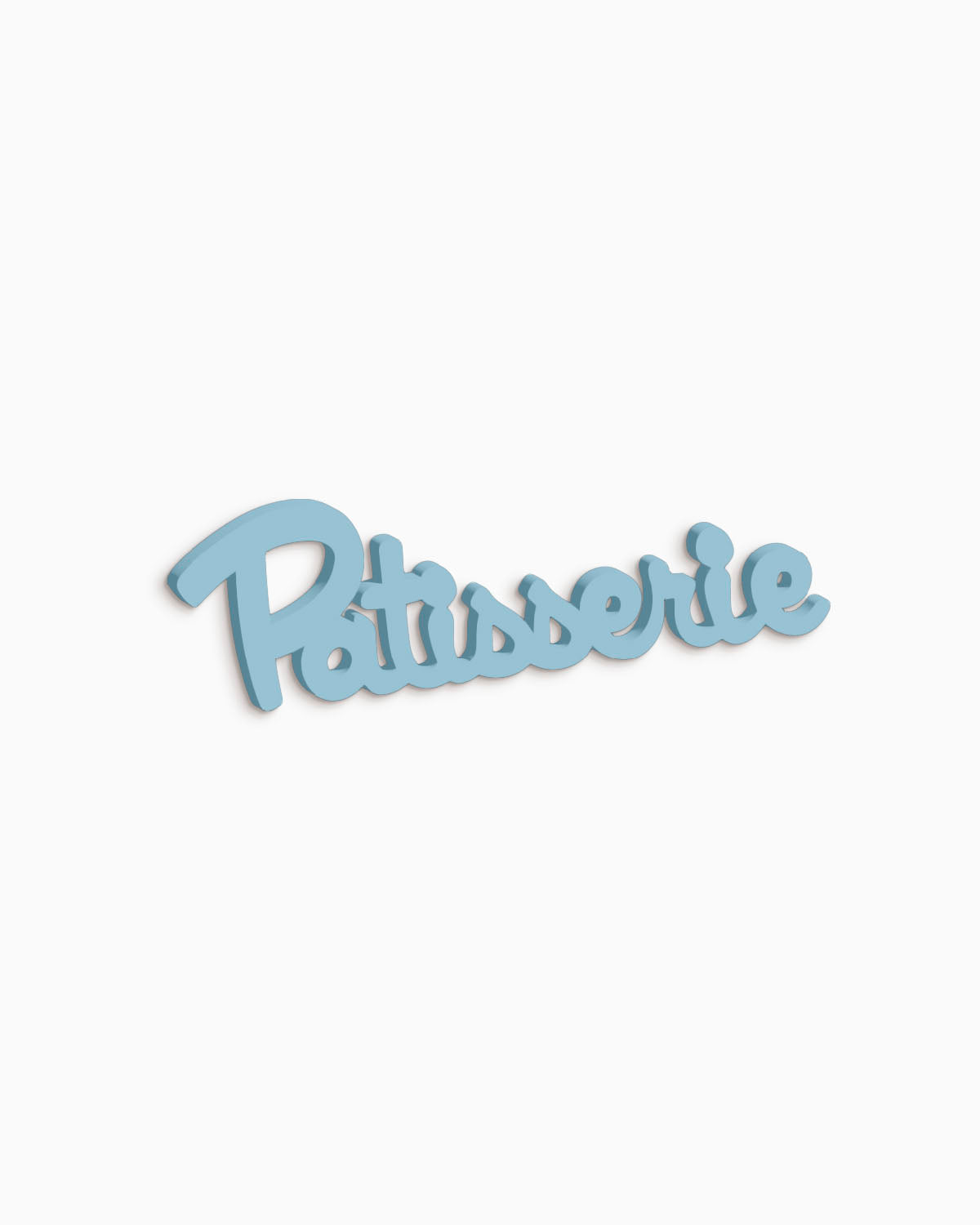 scritta in legno da cucina patisserie, decorazione moderna da appendere per la casa #colore_azzurro-polvere