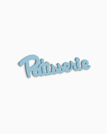 scritta in legno da cucina patisserie, decorazione moderna da appendere per la casa #colore_azzurro-polvere