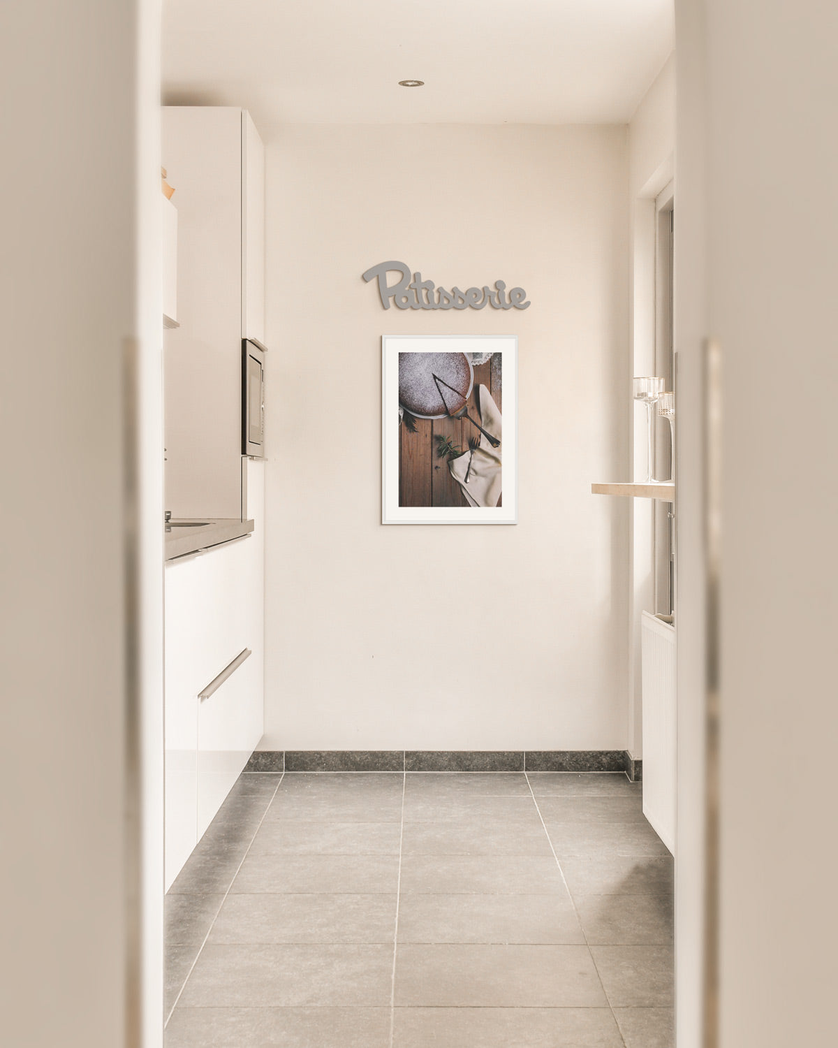 scritta in legno da cucina patisserie, decorazione moderna da appendere per la casa #colore_grigio-medio