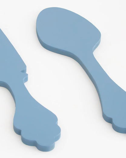 scritta da appendere da cucina, decorazione murale per la cucina, forma posate in legno, arredo moderno #colore_azzurro-polvere