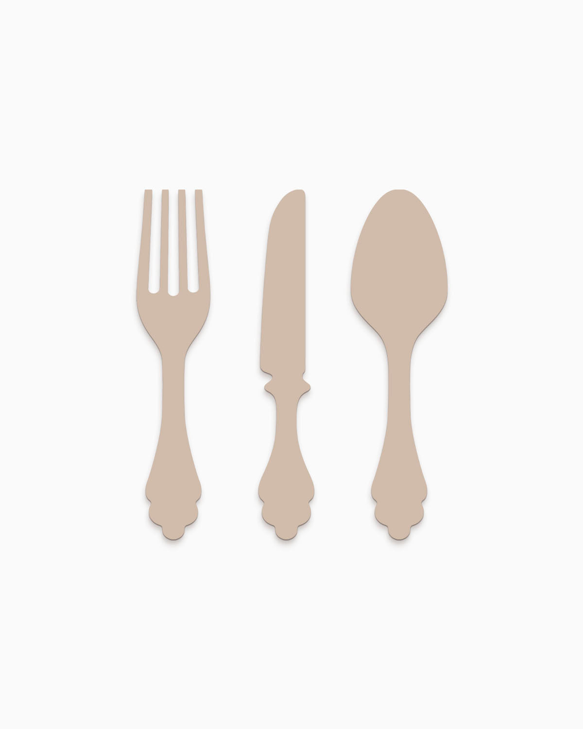 scritta da appendere da cucina, decorazione murale per la cucina, forma posate in legno, arredo moderno #colore_tortora