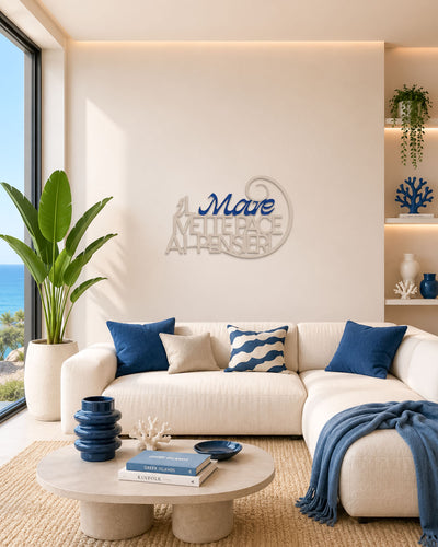 Scritta in legno Il Mare mette pace ai pensieri