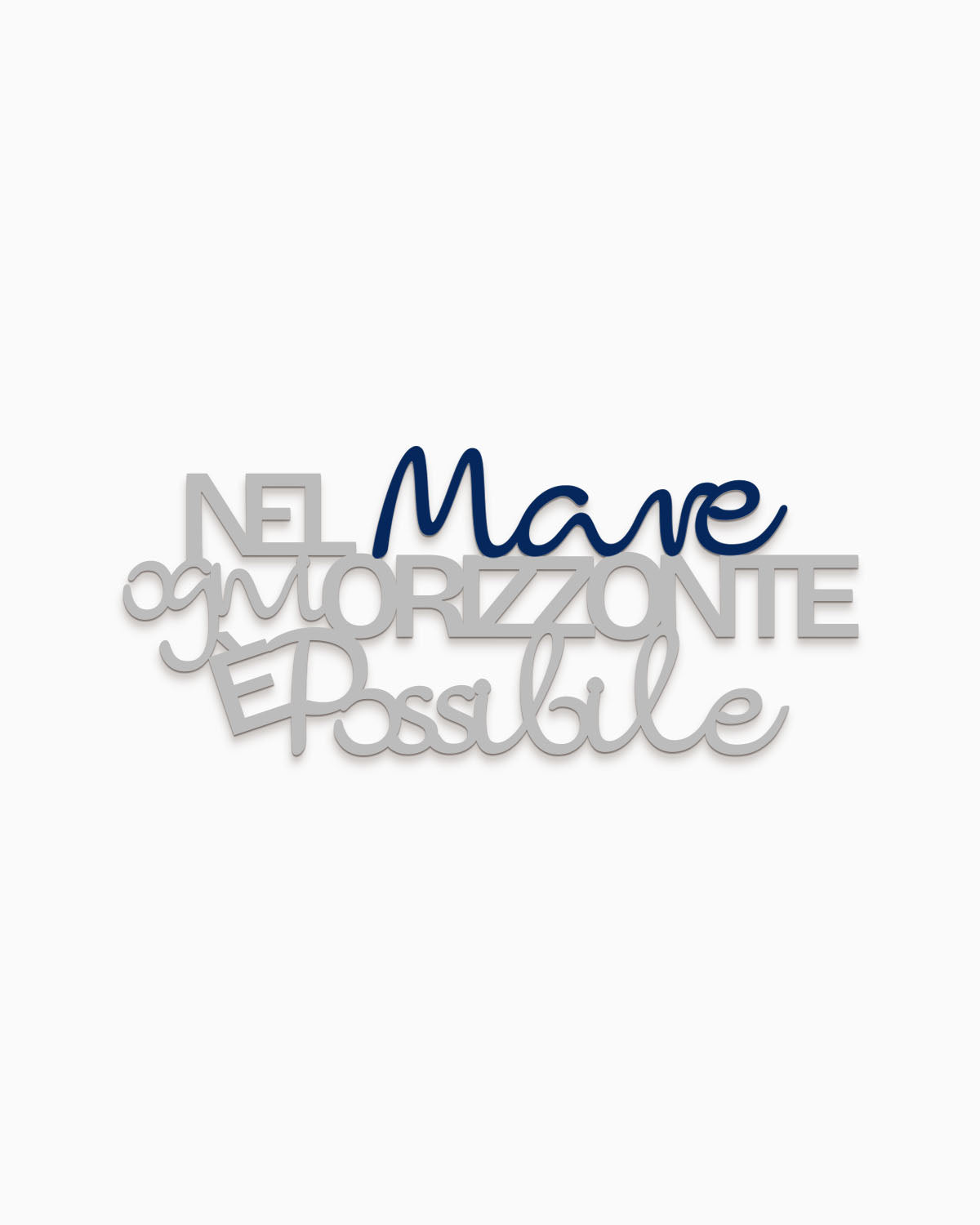 Scritta in legno Nel Mare ogni orizzonte è possibile