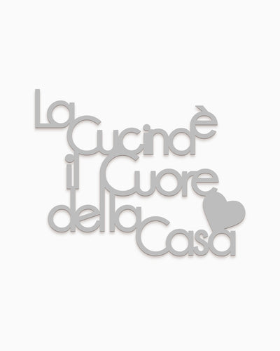 scritta in legno la cucina è il cuore della casa, decorazione da appendere in cucina, arredamento moderno 