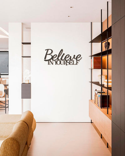 scritta di legno da appendere azzurro polvere decorazione moderna per la casa 