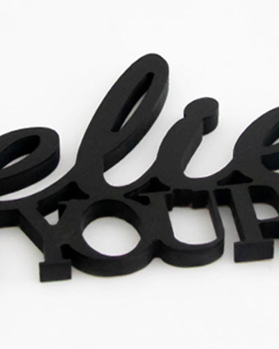 scritta di legno da appendere azzurro polvere decorazione moderna per la casa 