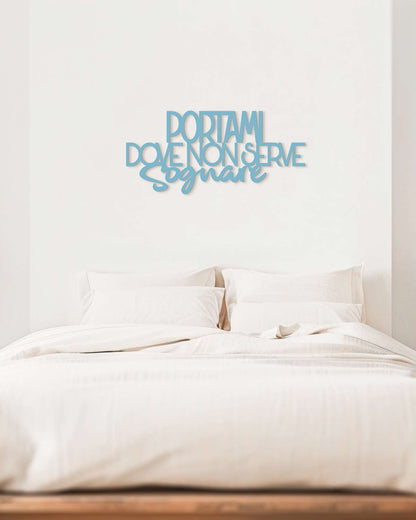 scritta da appendere arredamento casa, idea regalo, decorazione salotto da appendere #colore_azzurro-polvere