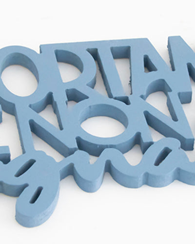 scritta da appendere arredamento casa, idea regalo, decorazione salotto da appendere #colore_azzurro-polvere