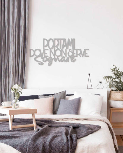 scritta da appendere arredamento casa, idea regalo, decorazione salotto da appendere #colore_grigio-medio