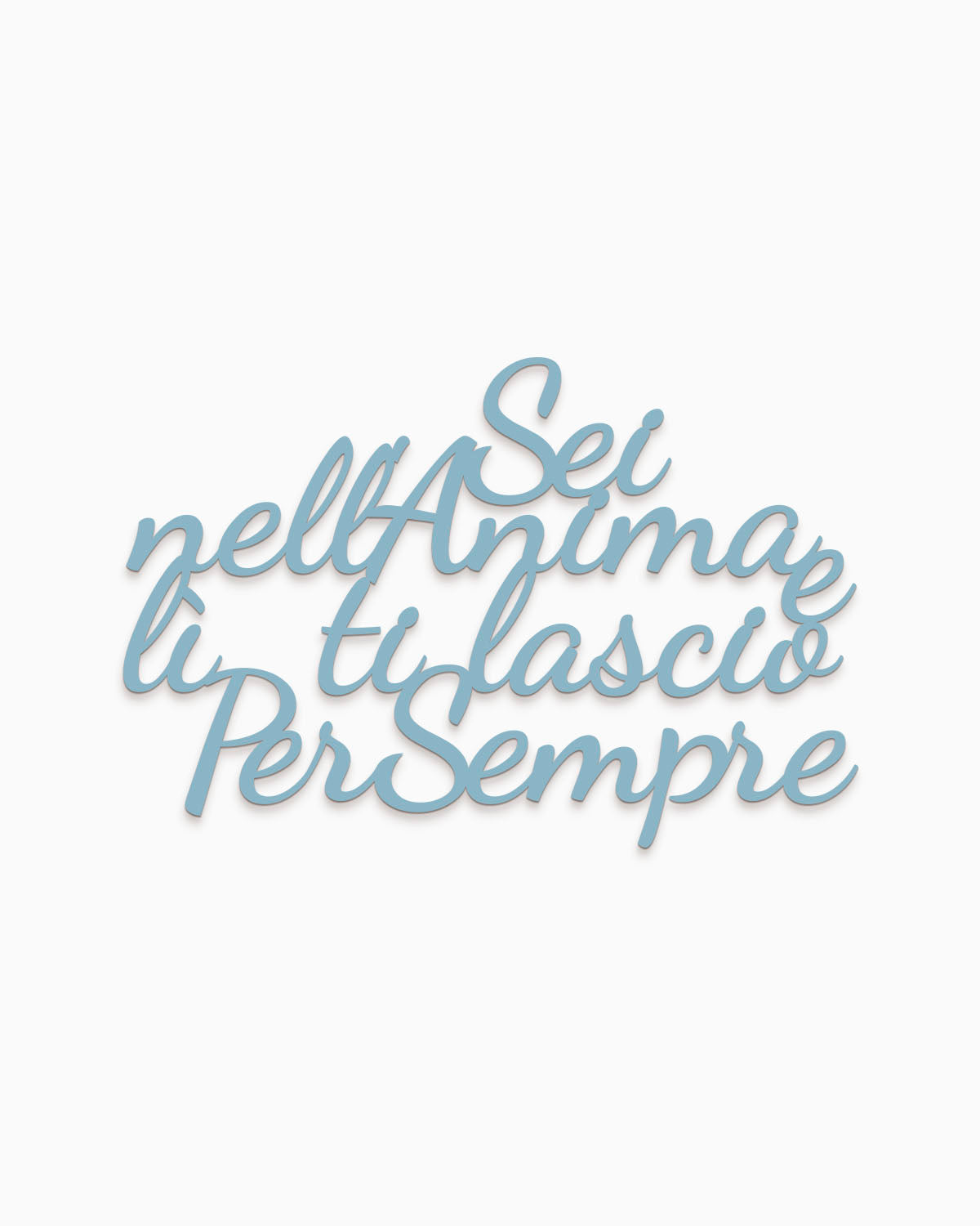 decorazione murale moderna, scritta in legno da appendere #colore_azzurro-polvere