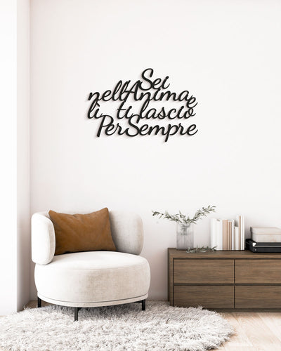 decorazione murale moderna, scritta in legno da appendere 
