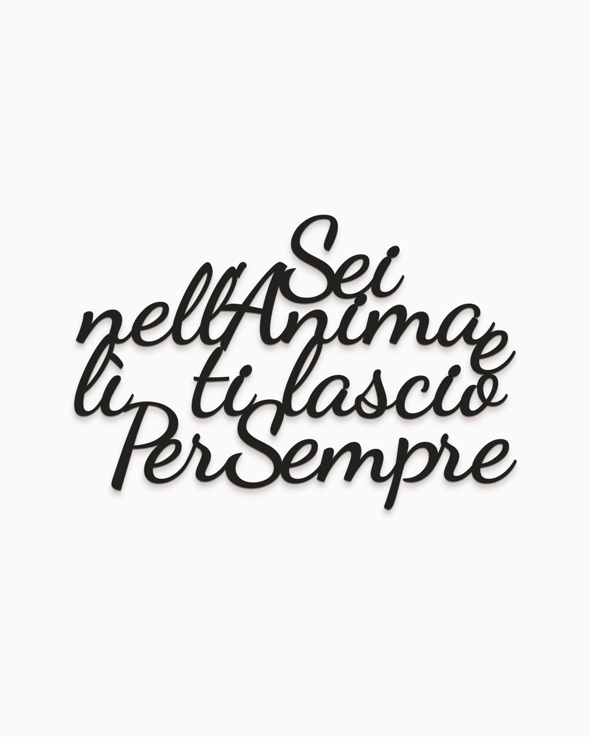 decorazione murale moderna, scritta in legno da appendere #colore_nero