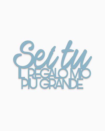 scritta da appendere decorazione murale idea regalo #colore_azzurro-polvere