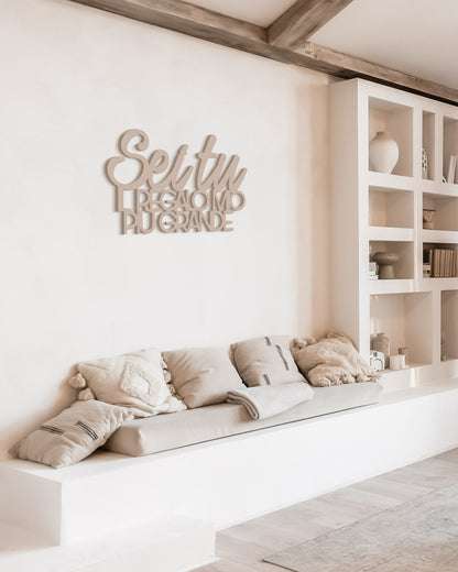 scritta da appendere decorazione murale idea regalo #colore_tortora