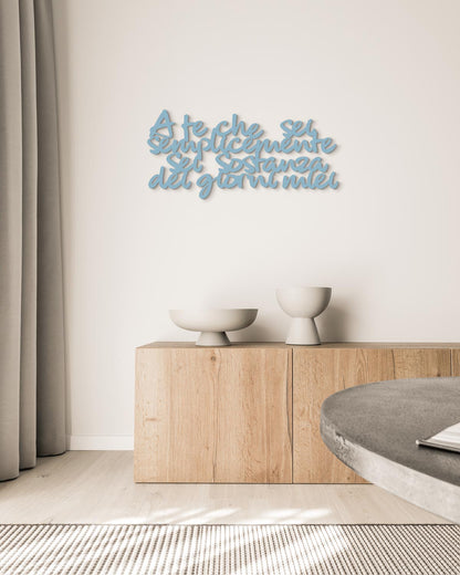 scritta da parete per la casa, decorazione murale moderna #colore_azzurro-polvere