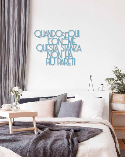 scritta in legno da appendere, decorazione murale per la casa ideale per il salotto o la camera da letto #colore_azzurro-polvere