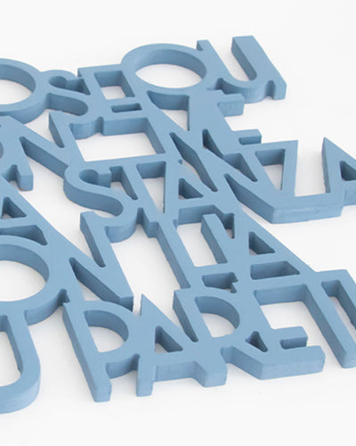 scritta in legno da appendere, decorazione murale per la casa ideale per il salotto o la camera da letto #colore_azzurro-polvere