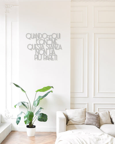 scritta in legno da appendere, decorazione murale per la casa ideale per il salotto o la camera da letto #colore_grigio-medio