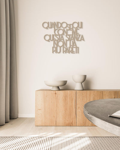 scritta in legno da appendere, decorazione murale per la casa ideale per il salotto o la camera da letto #colore_tortora