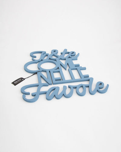 scritta in legno da appendere, decorazione murale ideale per il salotto o la camera da letto #colore_azzurro-polvere