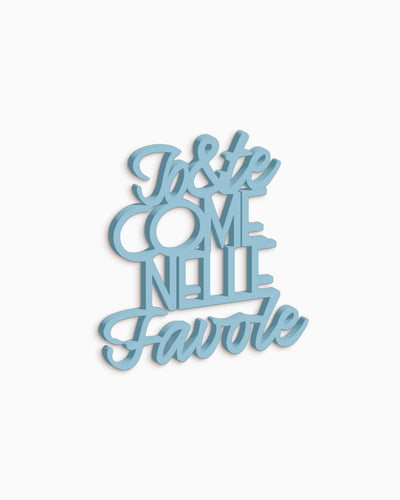 scritta in legno da appendere, decorazione murale ideale per il salotto o la camera da letto #colore_azzurro-polvere