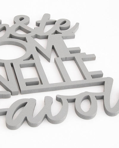 scritta in legno da appendere, decorazione murale ideale per il salotto o la camera da letto #colore_grigio-medio