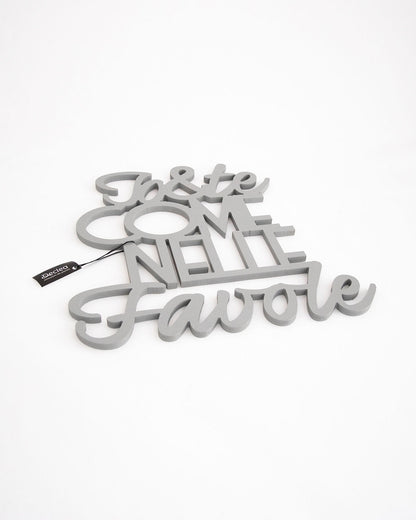 scritta in legno da appendere, decorazione murale ideale per il salotto o la camera da letto #colore_grigio-medio