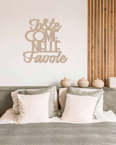 scritta in legno da appendere, decorazione murale ideale per il salotto o la camera da letto #colore_tortora