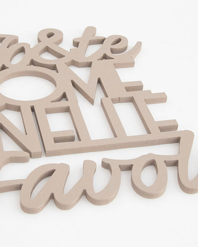 scritta in legno da appendere, decorazione murale ideale per il salotto o la camera da letto #colore_tortora