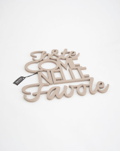 scritta in legno da appendere, decorazione murale ideale per il salotto o la camera da letto #colore_tortora