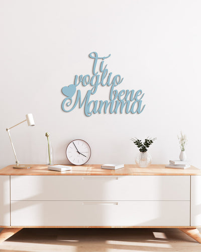 Scritta in Legno Ti Voglio bene Mamma