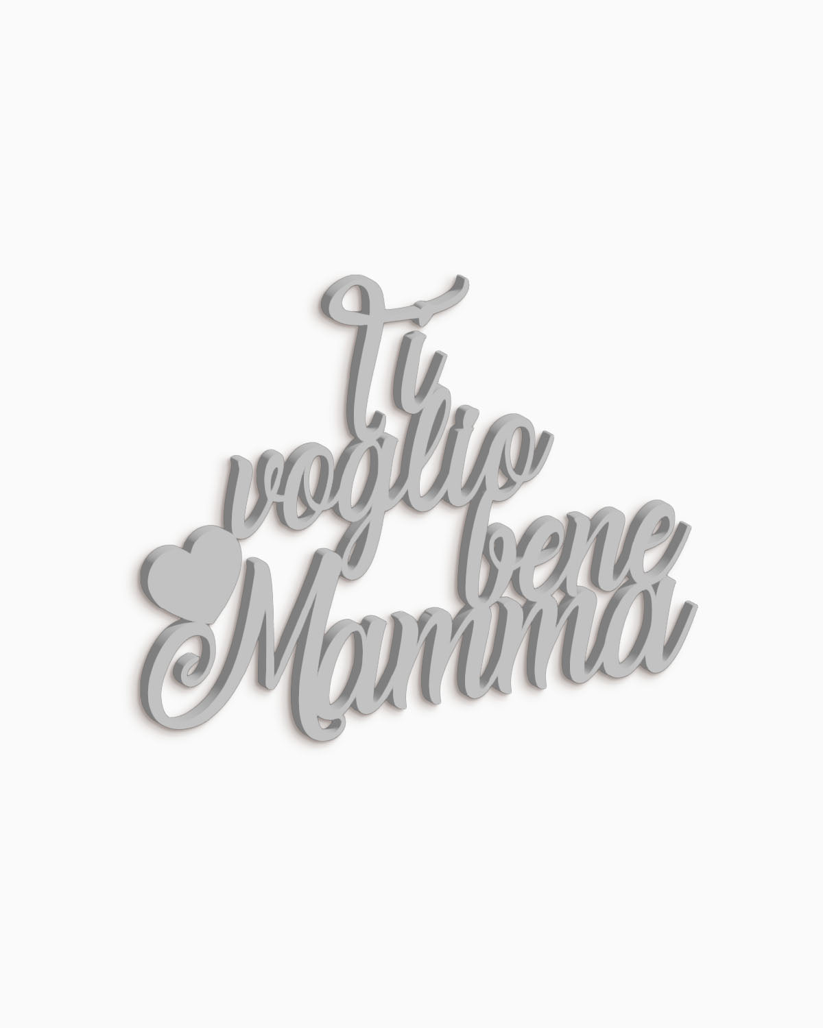 Scritta in Legno Ti Voglio bene Mamma