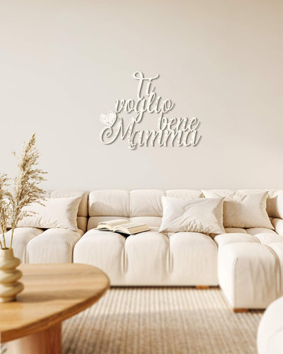 Scritta in Legno Ti Voglio bene Mamma
