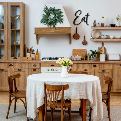 Scritta in legno Eat